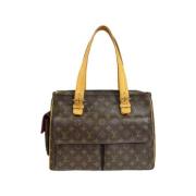 Louis Vuitton Vintage Pre-owned Canvas axelremsvskor Brown, Dam