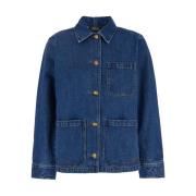 A.p.c. Silvana Logo Skjorta Blue, Dam