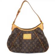 Louis Vuitton Vintage Pre-owned Tyg axelremsvskor Brown, Dam