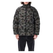 Carhartt Wip Camo Duck Grey Puffer Jacka Aw24 Gray, Herr