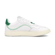 Adidas Originals SC Premiere Lädersneakers med Gröna Insatser White, H...