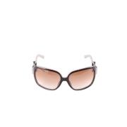 Gucci Vintage Pre-owned Plast solglasgon Brown, Dam