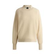 Hugo Boss Mjuk Beige Stickad Tröja Beige, Dam