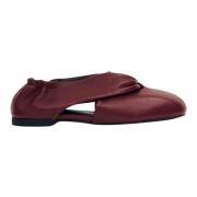 Alohas Burgundy Läder Ballet Flats Red, Dam