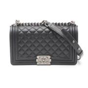 Chanel Vintage Pre-owned Laeder crossbodyvskor Black, Dam