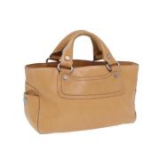 Celine Vintage Pre-owned Laeder handvskor Beige, Dam