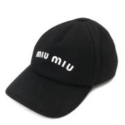 Miu Miu Pre-owned Pre-owned Bomull hattar-och-kepsar Black, Dam