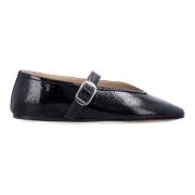 Le Monde Beryl Patent Ballerina Flats Black, Dam