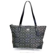 Coach Pre-owned Pre-owned Canvas handvskor Gray, Dam