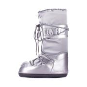 Moon Boot Silver Vinterstövlar Stilren Nylon Gray, Dam