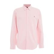 Ralph Lauren Rosa Skjorta med Logobrodyr för Män Pink, Herr