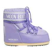 Moon Boot Låga Snö stövlar Dragsko Snörning Enfärgad Purple, Dam