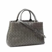 Bottega Veneta Vintage Pre-owned Laeder handvskor Gray, Dam