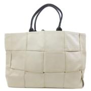 Bottega Veneta Vintage Pre-owned Canvas totevskor White, Dam