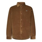 Lacoste Brun Overshirt Aw24 Stiligt Herrkläder Brown, Herr