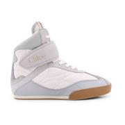 Chloé High Top Sneakers med Velcro Strap White, Dam