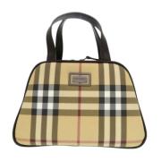 Burberry Vintage Pre-owned Canvas handvskor Beige, Dam