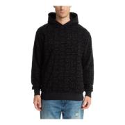 Philipp Plein Logo Plain Hoodie Ingen Stängning Black, Herr