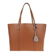 Tory Burch Brun Shopper Väska med Avtagbart Hänge Brown, Dam