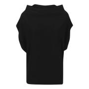 Norma Kamali Elegant Ärmlös Topp Black, Dam