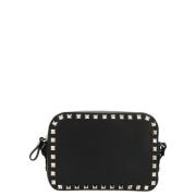 Valentino Garavani Svart Rockstud Axelväska Black, Dam