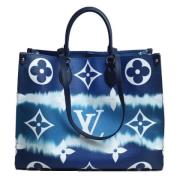 Louis Vuitton Vintage Pre-owned Canvas totevskor Blue, Dam