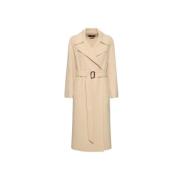 Max Mara Weekend Krämig Ull Wrap Kappa Beige, Dam