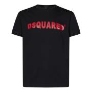 Dsquared2 Svart Cool Fit Crewneck T-shirt Black, Herr