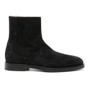 Brunello Cucinelli Mocka Dragkedjeboots Black, Herr