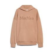 Max Mara Brun hoodie med virkat logotyp Brown, Dam