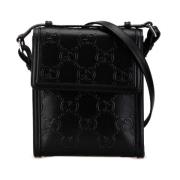 Gucci Vintage Pre-owned Laeder crossbodyvskor Black, Dam