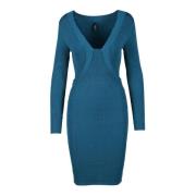 Guess Elegant Klänning med Spandex Blue, Dam