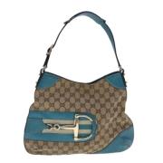 Gucci Vintage Pre-owned Canvas gucci-vskor Beige, Dam