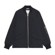 Marc O'Polo Lång blouson avslappnad Blue, Dam