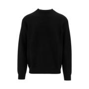 Armani Randig Pullover i Tonala Nyanser Black, Herr