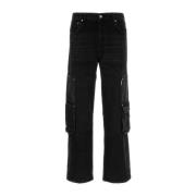 Represent Svart Denim Cargo Jeans Black, Herr