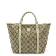 Gucci Vintage Pre-owned Canvas gucci-vskor Beige, Dam