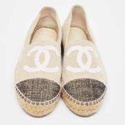 Chanel Vintage Pre-owned Tyg espadriller Beige, Dam