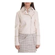 Guess Kort Harrington-jacka med dragkedja Beige, Dam