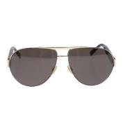 Gucci Vintage Pre-owned Metall solglasgon Brown, Herr