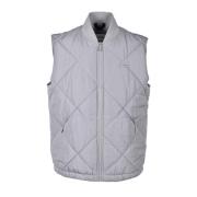 Calvin Klein Puffer Vest Polyester 100% Lättvikt Gray, Herr