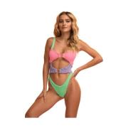 Reina Olga Fluo Corset Baddräkt i Tre Färger Multicolor, Dam