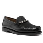 Forte Forte Kristalldekorerade Slip-On Loafers Black, Dam