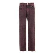 Federica Tosi Vinröda Wide-Leg Jeans Aw24 Purple, Dam