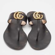 Gucci Vintage Pre-owned Laeder sandaler Black, Dam