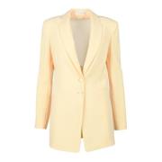 Patrizia Pepe Elegant Jacka med Polyester och Elastan Yellow, Dam