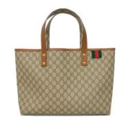 Gucci Vintage Pre-owned Canvas gucci-vskor Beige, Dam