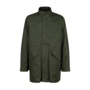 Maison Kitsuné Militärgrön Bomull Twill Parka Green, Herr