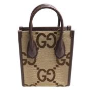 Gucci Vintage Pre-owned Canvas handvskor Brown, Dam