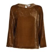 Ottod'Ame Choklad Velvet Top Brown, Dam